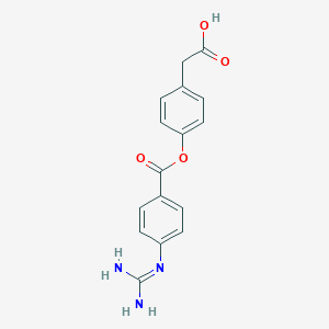 molecular formula C16H15N3O4 B147497 4-(4-胍基苯甲酰氧基)苯乙酸酯 CAS No. 71079-08-8