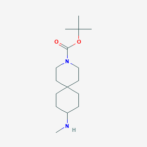molecular formula C16H30N2O2 B1474972 Tert-butyl 9-(methylamino)-3-azaspiro[5.5]undecane-3-carboxylate CAS No. 1793108-48-1