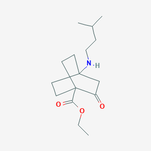 molecular formula C16H27NO3 B1474975 Ethyl 4-(isopentylamino)-2-oxobicyclo[2.2.2]octane-1-carboxylate CAS No. 2202948-54-5