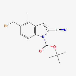 tert-butyl 5-(bromomethyl)-2-cyano-4-methyl-1H-indole-1-carboxylate