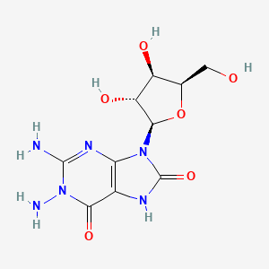 1,2-diamino-9-[(2R,3R,4R,5R)-3,4-dihydroxy-5-(hydroxymethyl)oxolan-2-yl]-7H-purine-6,8-dione