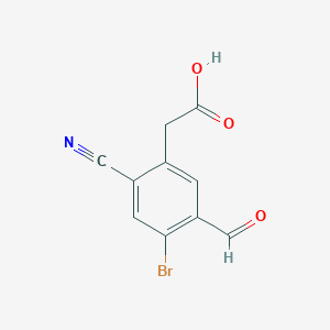 4-Bromo-2-cyano-5-formylphenylacetic acid