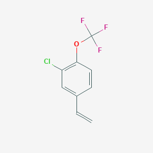 molecular formula C9H6ClF3O B1474985 2-Chloro-4-ethenyl-1-(trifluoromethoxy)benzene CAS No. 1263412-65-2