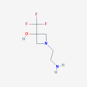 molecular formula C6H11F3N2O B1474986 1-(2-Aminoethyl)-3-(trifluoromethyl)azetidin-3-ol CAS No. 2092251-04-0