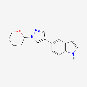 5-(1-(tetrahydro-2H-pyran-2-yl)-1H-pyrazol-4-yl)-1H-indole