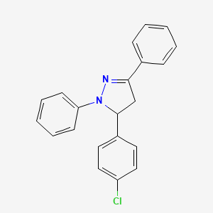 2-Pyrazoline, 5-(p-chloro-phenyl)-1,3-diphenyl-