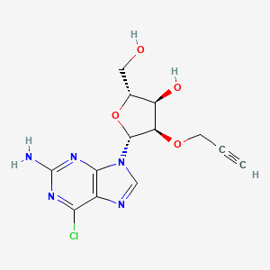 (2R,3R,4R,5R)-5-(2-amino-6-chloropurin-9-yl)-2-(hydroxymethyl)-4-prop-2-ynoxyoxolan-3-ol