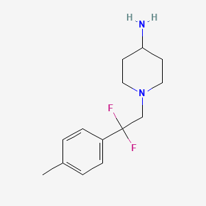 molecular formula C14H20F2N2 B1474996 1-(2,2-Difluoro-2-p-tolylethyl)piperidin-4-amine CAS No. 1886989-98-5