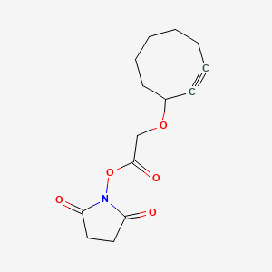 molecular formula C14H17NO5 B1474997 2,5-Dioxopyrrolidin-1-yl 2-(cyclooct-2-ynyloxy)acetate CAS No. 1425803-45-7