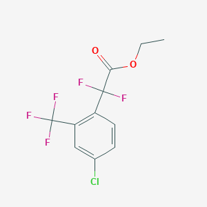 molecular formula C11H8ClF5O2 B1475002 Ethyl 2-(4-chloro-2-(trifluoromethyl)phenyl)-2,2-difluoroacetate CAS No. 1860875-66-6