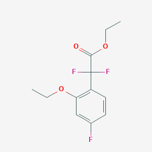 molecular formula C12H13F3O3 B1475004 Ethyl 2-(2-ethoxy-4-fluorophenyl)-2,2-difluoroacetate CAS No. 1860875-91-7