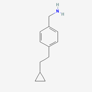 molecular formula C12H17N B1475008 (4-(2-Cyclopropylethyl)phenyl)methanamine CAS No. 2097959-86-7