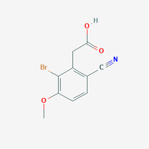 molecular formula C10H8BrNO3 B1475009 2-(2-Bromo-6-cyano-3-methoxyphenyl)acetic acid CAS No. 1805491-15-9