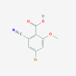 molecular formula C9H6BrNO3 B1475010 4-Bromo-2-cyano-6-methoxybenzoic acid CAS No. 1805018-93-2