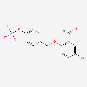 5-Chloro-2-(4-(trifluoromethoxy)benzyloxy)benzaldehyde