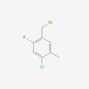 molecular formula C8H7BrClF B1475016 4-氯-2-氟-5-甲基苄基溴 CAS No. 1805042-29-8