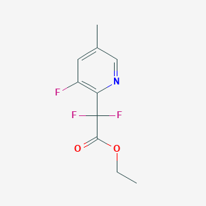 molecular formula C10H10F3NO2 B1475021 Ethyl 2,2-difluoro-2-(3-fluoro-5-methylpyridin-2-yl)acetate CAS No. 1838637-23-2