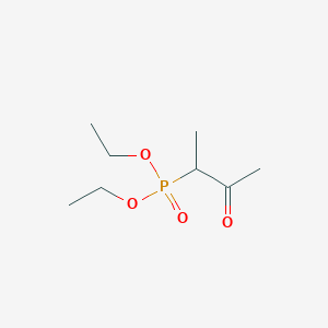 molecular formula C8H17O4P B14750223 Phosphonic acid, (1-methyl-2-oxopropyl)-, diethyl ester CAS No. 1066-91-7