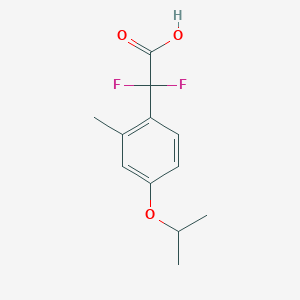 molecular formula C12H14F2O3 B1475025 2,2-Difluoro-2-(4-isopropoxy-2-methylphenyl)acetic acid CAS No. 1860876-03-4