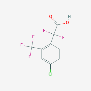 molecular formula C9H4ClF5O2 B1475028 2-(4-Chloro-2-(trifluoromethyl)phenyl)-2,2-difluoroacetic acid CAS No. 1860875-67-7