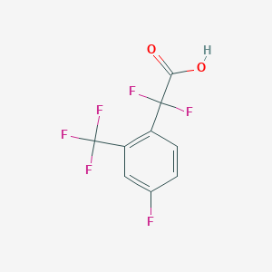 molecular formula C9H4F6O2 B1475029 2,2-Difluoro-2-(4-fluoro-2-(trifluoromethyl)phenyl)acetic acid CAS No. 1860875-65-5