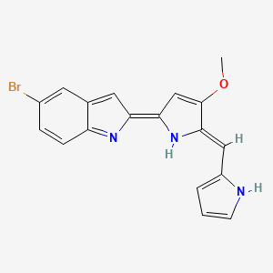 (2Z)-5-bromo-2-[(5Z)-4-methoxy-5-(1H-pyrrol-2-ylmethylidene)pyrrol-2-ylidene]indole