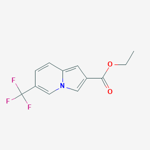 molecular formula C12H10F3NO2 B1475031 6-(三氟甲基)吲哚并嗪-2-羧酸乙酯 CAS No. 1843190-65-7