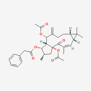 molecular formula C32H40O7 B14750316 Deoxy euphorbia factor L1 