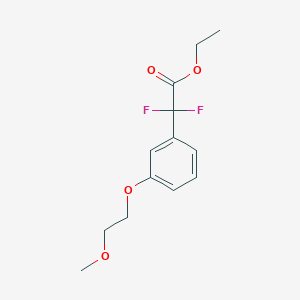 molecular formula C13H16F2O4 B1475034 Ethyl 2,2-difluoro-2-(3-(2-methoxyethoxy)phenyl)acetate CAS No. 1860875-70-2