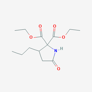 molecular formula C13H21NO5 B14750395 Diethyl 5-oxo-3-propylpyrrolidine-2,2-dicarboxylate CAS No. 2614-71-3