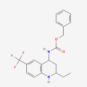 (2-Ethyl-6-trifluoromethyl-1,2,3,4-tetrahydro-quinolin-4-yl)-carbamic acid benzyl ester