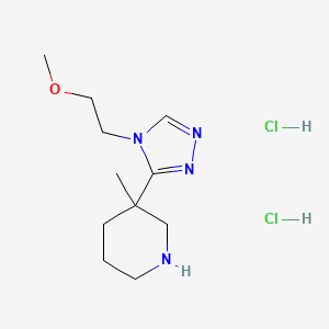 B1475042 3-[4-(2-Methoxyethyl)-4H-1,2,4-triazol-3-yl]-3-methylpiperidine dihydrochloride CAS No. 2109103-99-1