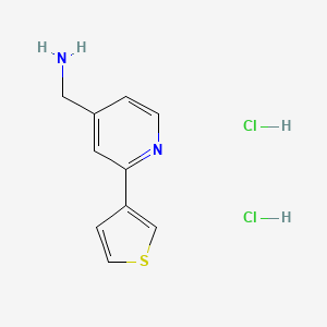 [2-(Thiophen-3-yl)pyridin-4-yl]methanamine dihydrochloride