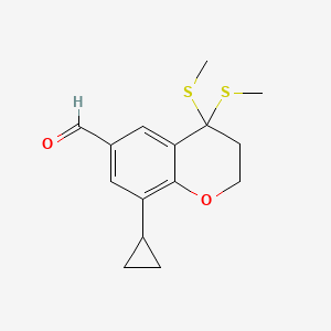 8-Cyclopropyl-4,4-dimethylthiochroman-6-carbaldehyde