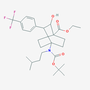 Ethyl 4-((tert-butoxycarbonyl)(isopentyl)amino)-2-hydroxy-3-(4-(trifluoromethyl)phenyl)bicyclo[2.2.2]octane-1-carboxylate