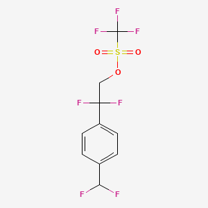 molecular formula C10H7F7O3S B1475049 2-(4-(Difluoromethyl)phenyl)-2,2-difluoroethyl trifluoromethanesulfonate CAS No. 1886990-15-3