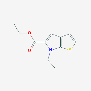 molecular formula C11H13NO2S B1475050 6-乙基噻吩并[2,3-b]吡咯-5-羧酸乙酯 CAS No. 1884267-38-2