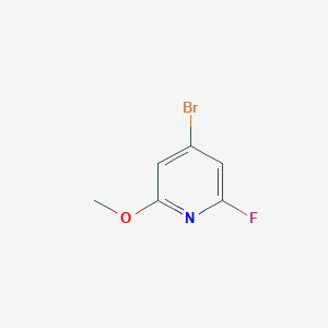 molecular formula C6H5BrFNO B1475055 4-溴-2-氟-6-甲氧基吡啶 CAS No. 1227591-12-9