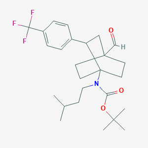Tert-butyl (4-formyl-2-(4-(trifluoromethyl)phenyl)bicyclo[2.2.2]octan-1-yl)(isopentyl)carbamate