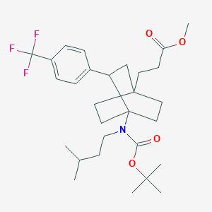 Methyl 3-(4-((tert-butoxycarbonyl)(isopentyl)amino)-3-(4-(trifluoromethyl)phenyl)bicyclo[2.2.2]octan-1-yl)propanoate