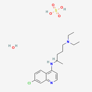 4-N-(7-chloroquinolin-4-yl)-1-N,1-N-diethylpentane-1,4-diamine;sulfuric acid;hydrate