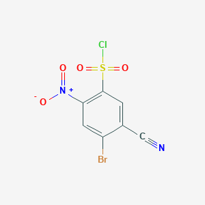 4-Bromo-5-cyano-2-nitrobenzenesulfonyl chloride