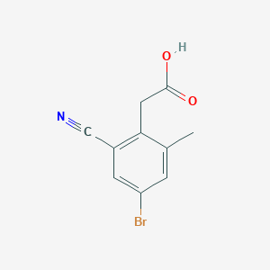 2-(4-Bromo-2-cyano-6-methylphenyl)acetic acid