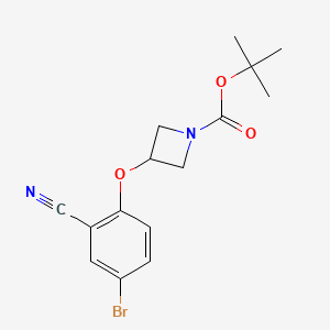 molecular formula C15H17BrN2O3 B1475075 Tert-butyl 3-(4-bromo-2-cyanophenoxy)azetidine-1-carboxylate CAS No. 1893404-59-5