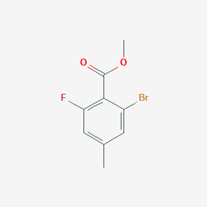 molecular formula C9H8BrFO2 B1475079 Methyl 2-bromo-6-fluoro-4-methylbenzoate CAS No. 1807232-33-2