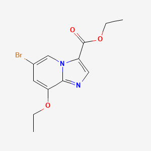 molecular formula C12H13BrN2O3 B1475081 Ethyl 6-bromo-8-ethoxyimidazo[1,2-a]pyridine-3-carboxylate CAS No. 2206608-16-2