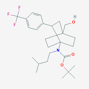 Tert-butyl (4-(hydroxymethyl)-2-(4-(trifluoromethyl)phenyl)bicyclo[2.2.2]octan-1-yl)(isopentyl)carbamate