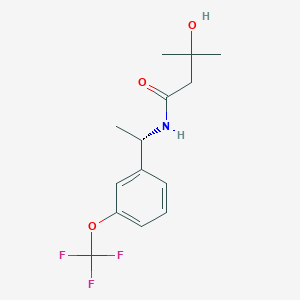 (S)-3-hydroxy-3-methyl-N-(1-(3-(trifluoromethoxy)phenyl)ethyl)butanamide