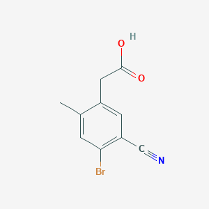 molecular formula C10H8BrNO2 B1475089 2-(4-Bromo-5-cyano-2-methylphenyl)acetic acid CAS No. 1806061-48-2