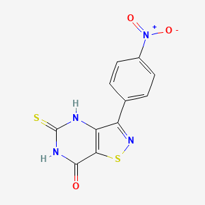 5-Mercapto-3-(4-nitrophenyl)isothiazolo[4,5-d]pyrimidin-7-ol